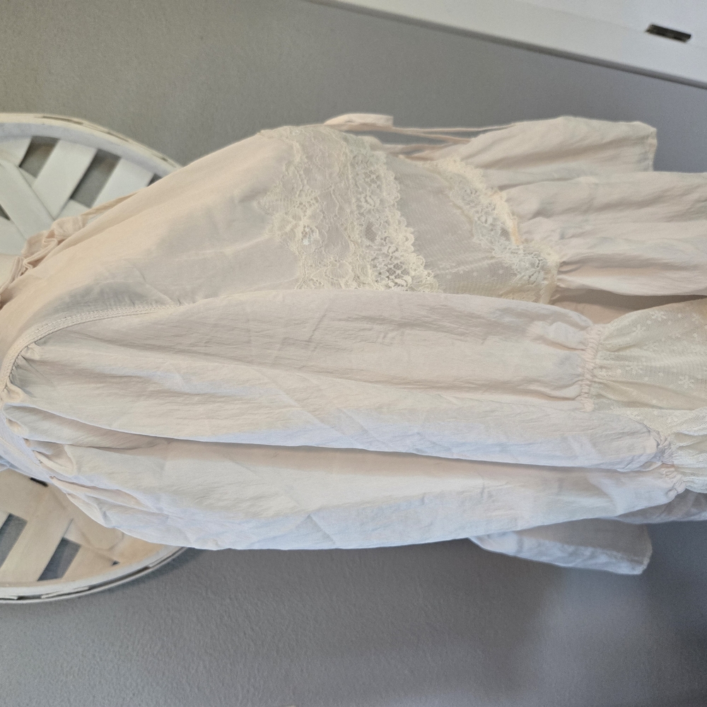 Free People Forever Young Elegant White Lace Blouse - Picture 7 of 14